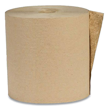 Eco Green® Recycled Hardwound Paper Towels, 1-ply, 1.8 Core, 7.88 X 800 Ft, Kraft, 6 Rolls-carton freeshipping - TVN Wholesale